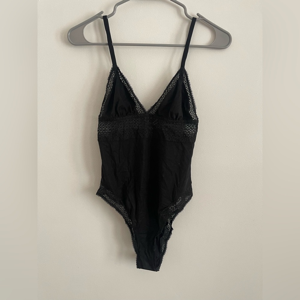 Victoria's Secret Black Lace Bodysuit